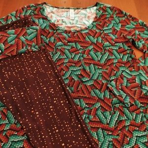 LULAROE OUTFIT! S- LYNNAE TOP & 0S- LEGGINGS